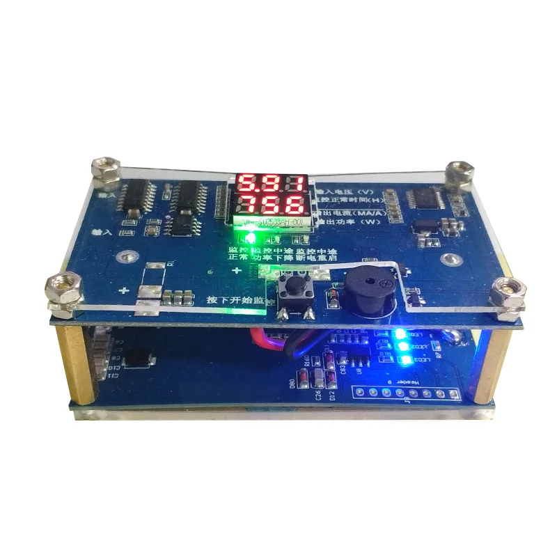 

Wireless Charger Aging Tester Instrument Fixture Fast Charging 5W Power-Meter Current and Voltage Double Display Parametric Qi