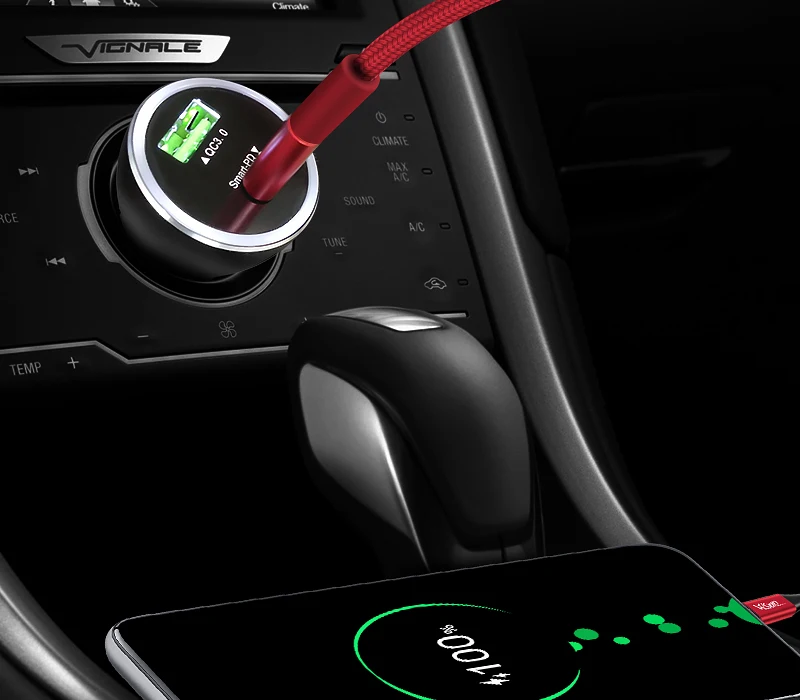 Carregador de Carro para Iphone Carregador de Telefone do Carro Vvking Dual Carga Rápida 3.0 Samsung Huawei Xiaomi Tipo-c pd Carregamento Rápido 36w Usb 12 High Quality Telefonia e Comunicação