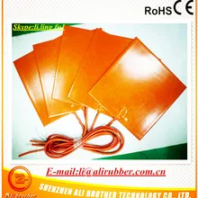 Силиконовый резиновый 3d принтер нагреватель 300*300*1,5 мм 12 в 300 Вт 1000 мм свинцовый провод клей 1 лицо встроенный 100 k Термистор XD-H-M-080