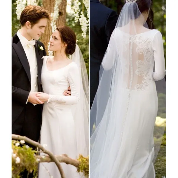 Elegant Sexy Inspired Bella Kristen Stewart Wedding Dress In