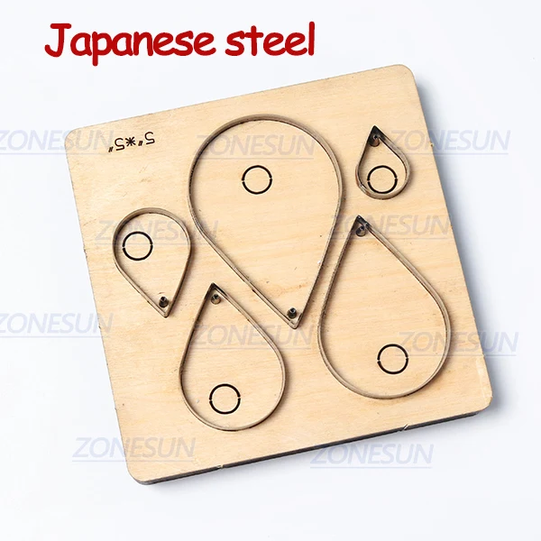 Japanese steel ZONESUN H10 DIY Custom Cutter Leather Earring Cutting Die Leather Cut Out Earring For Steel Rule Die Cutting Machine Press Tools - Цвет: Japanese steel