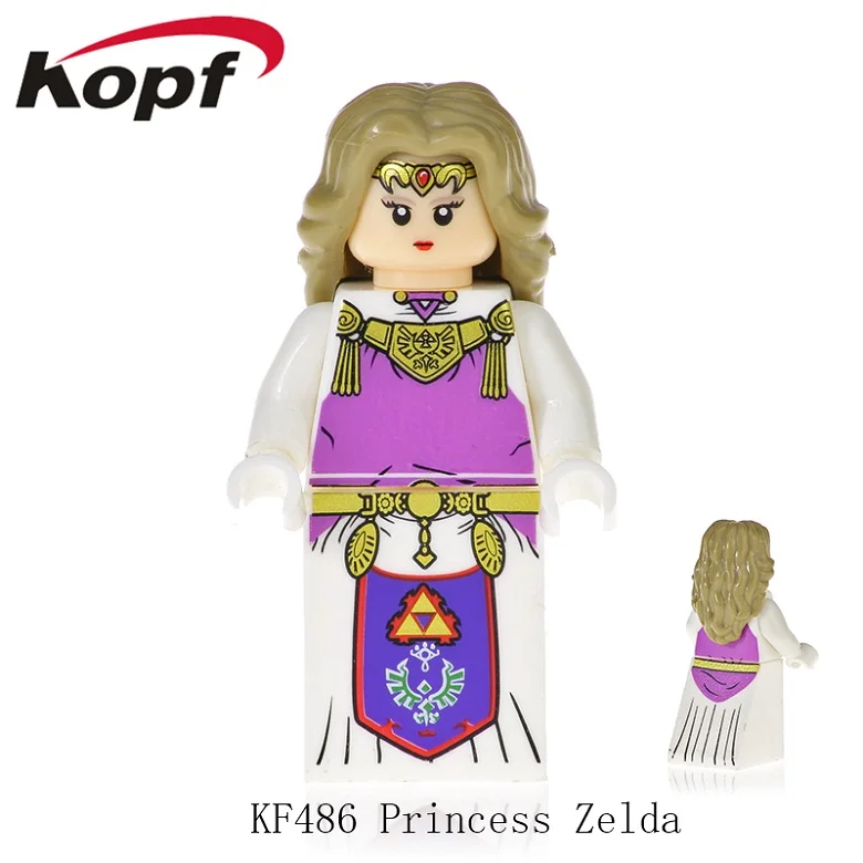 Legoingly Minifigured The Legend of Zelda Game Princess Zelda Link Building Blocks Toys Bricks Collection For Children KF486