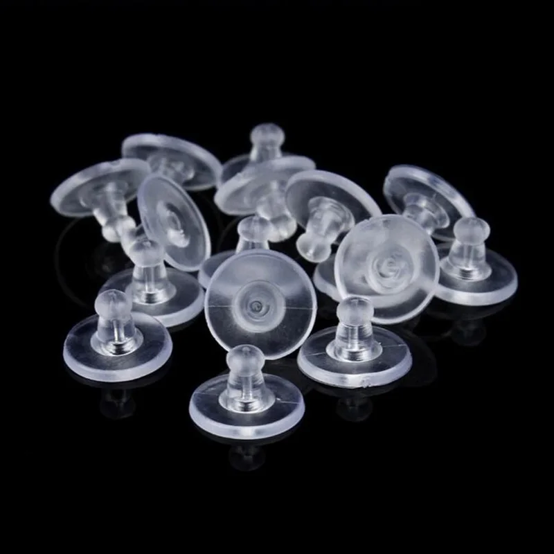 50 pcs/lot Clear Plastic Jewelry Earring Plugs Earplug Plug Wholesale