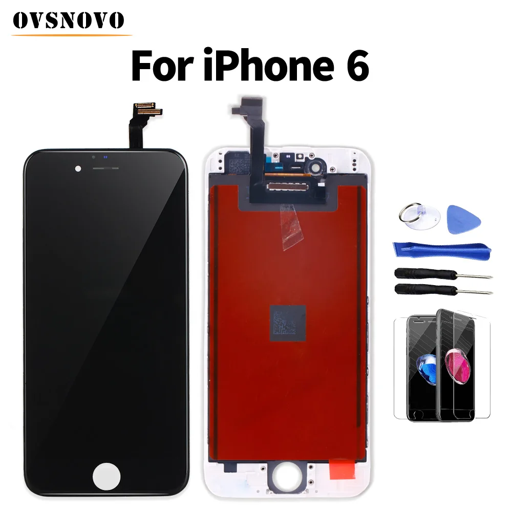 ЖК-дисплей AAA + для iPhone 6 сменный дигитайзер сенсорного экрана в сборе с закаленным