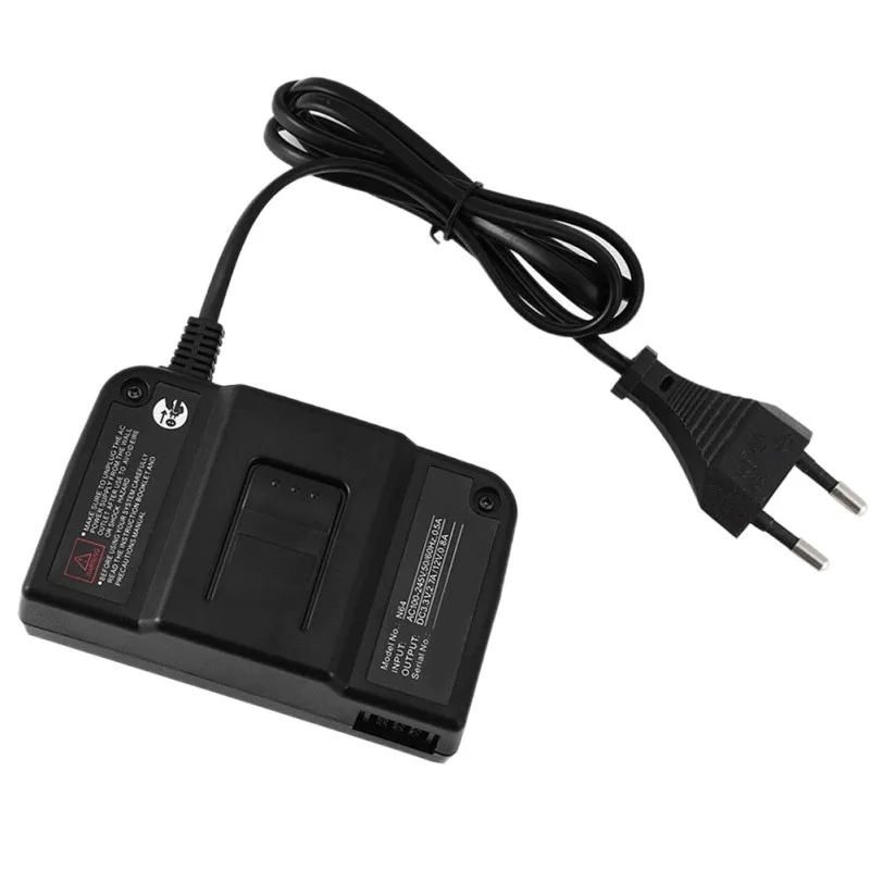 Для N64 адаптер переменного тока портативный адаптер питания Питание конвертер Уолл Зарядное устройство Черный для Nintend 64 игры аксессуар