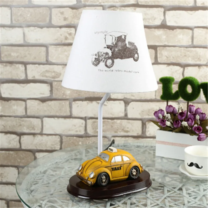 

Cute cartoon animation creative car children room lamp bedroom bedside lamp wireless remote control free shipping