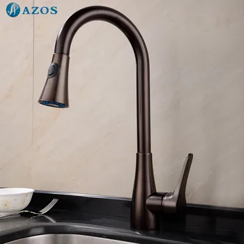 

Kitchen Sink Taps Free Swivel Hose Pull Out Down Spray Nickle Oil Rubbed Deck Mounted Waterfall Mixers Furnitures CFLT013