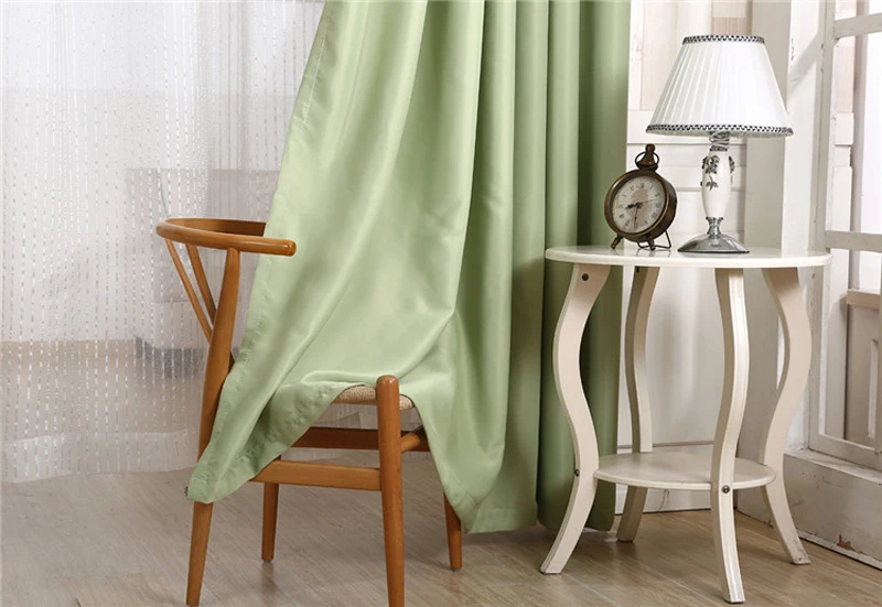 Зеленые Плотные затемненные короткие синие занавески s для спальни, жалюзи, ткань для гостиной, розовые шторы для окон wp349& 30