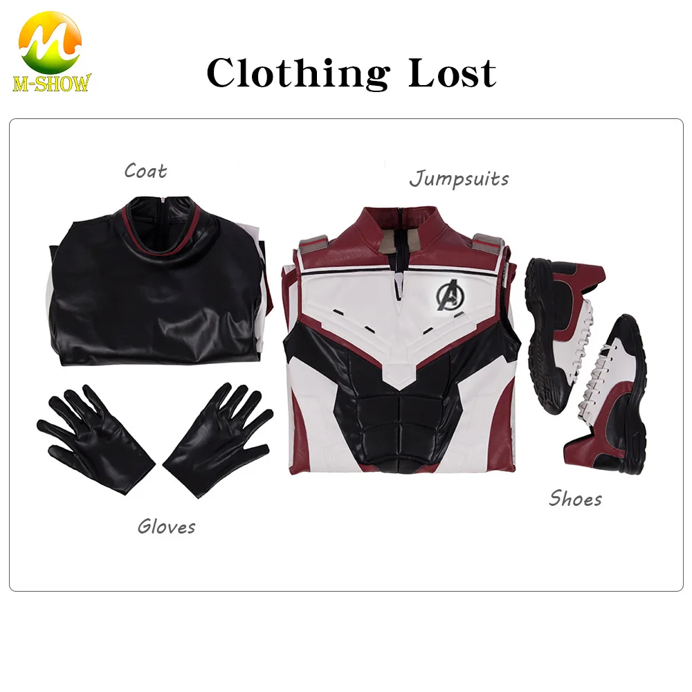 2019 Avengers Endgame Quantum Realm Cosplay Costume Avengers Team Uniform Iron Man Full Set Halloween Custum Made