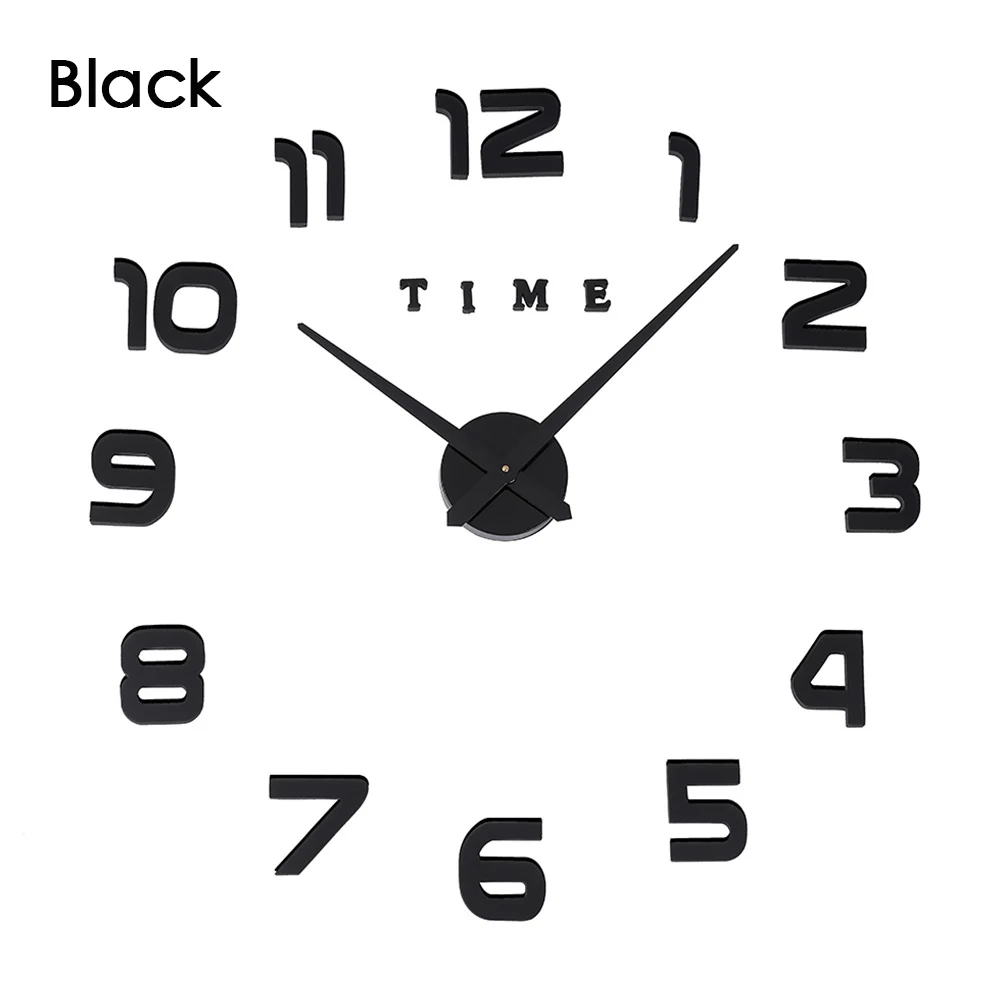 Новые настоящие большие часы настенные часы Horloge 3d Diy акриловые зеркальные наклейки украшение дома гостиная кварцевые иглы - Цвет: Wall Clock 12