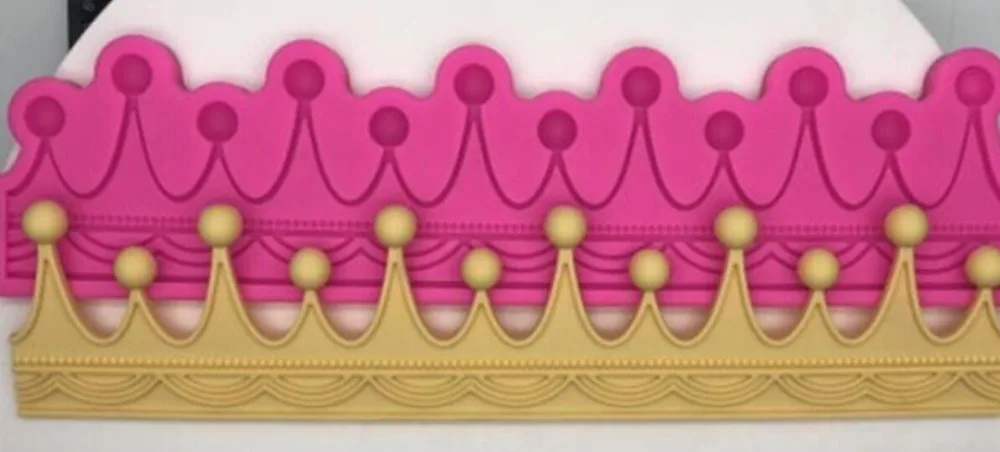 

Cake Tool 1 Pc Big Crown Lace Silicone Mold Mould Wedding Cake Border Fondant Cake Decorating Clay Molds DIY