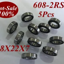 5 шт. 608RS 608 2RS 608RZ 608-2RZ 608-2RS 8X22X7 мм миниатюрный шариковый подшипник s скейтборд-скутер роликовые коньки шариковый подшипник