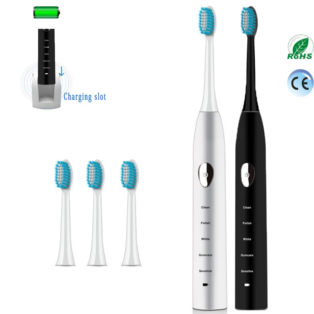 

USB rechargeable electric toothbrush , Sonic vibrating electric toothbrush , IPX7 waterproof electric toothbrush - BB301