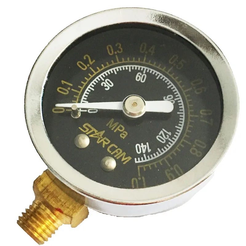 0-1Mpa измеритель давления газа манометр топлива воздуха измерительный прибор для компрессора гидравлического давления Манометр двойной шкала давления