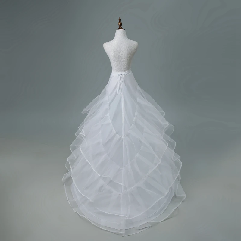Wholesale Wedding Petticoats Jupon Court Train Crinolines Slip