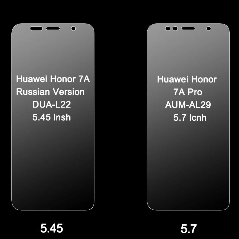 2 шт. Защитное стекло для Huawei Honor 7C 7A 2.5D Pro Защитная пленка экрана|Защитные стёкла и