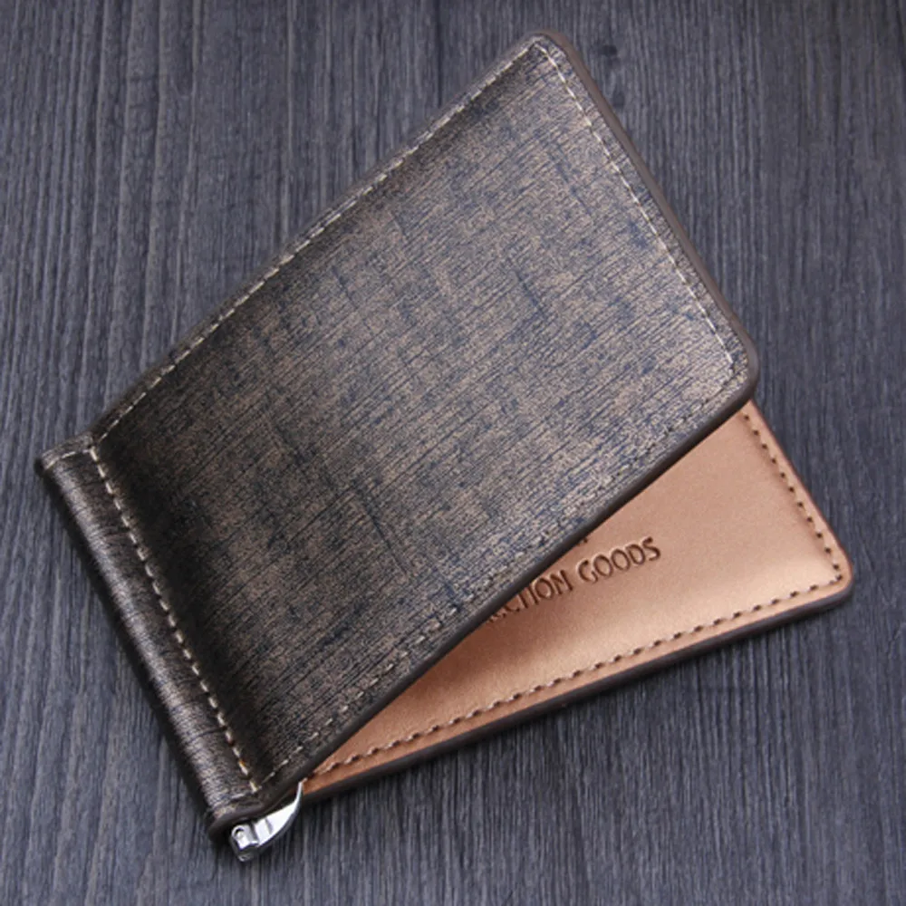 

Men Bifold Business Leather Wallet luxury brand famous ID Credit Card visiting cards wallet magic Money Clips Drop Shipping#H35