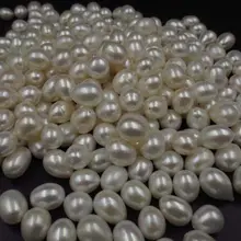 8-9 мм падение пресноводного жемчуга половина отверстия свободные жемчуг 50 шт