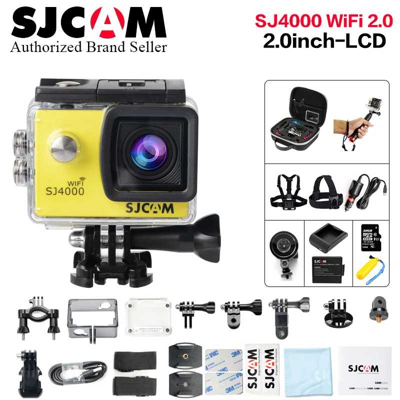 

New Original SJCAM SJ4000 WiFi Action Camera 2.0 inch Sports DV Screen 1080P HD Diving 30M Waterproof mini Camcorder SJ 4000 Cam