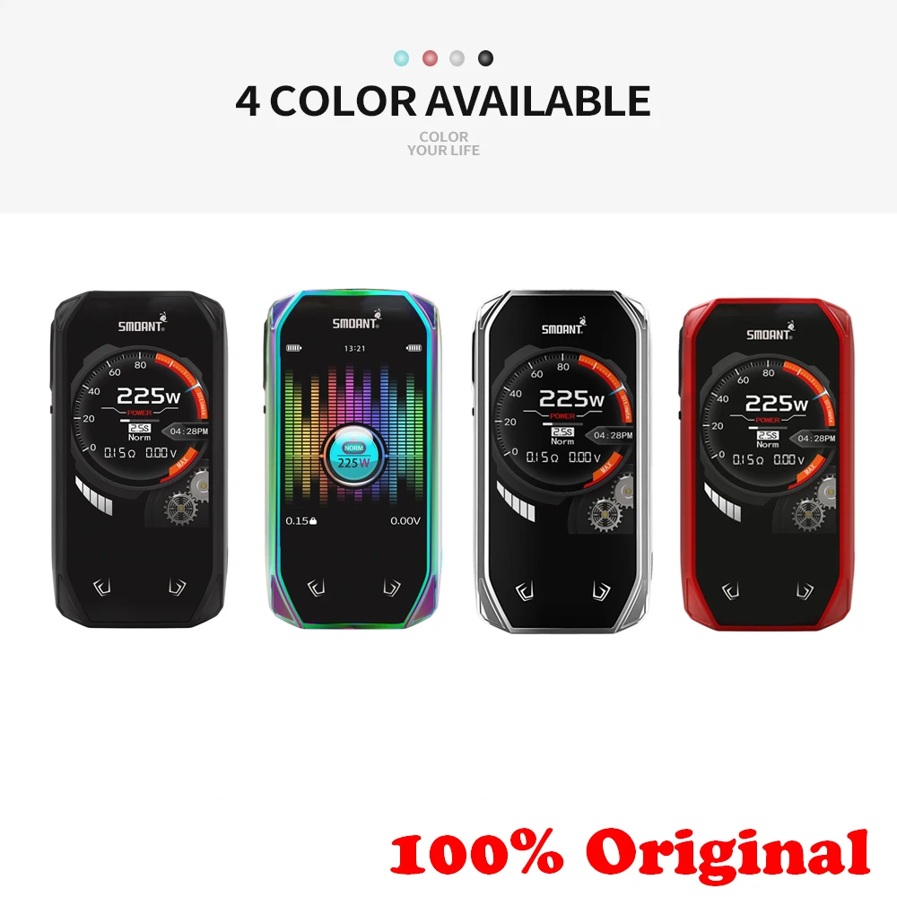 

Original Smoant Naboo 225W TC Box MOD Classical UI Options and Music Mode18650 Battery Box Mod Vs Smoant Cylon / Charon Mini