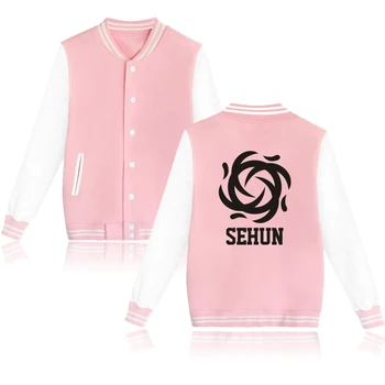

EXO Team Kpop Jacket Women College Sweatshirts Kpop EXO-L FANCLUB Hoodies Women Korea Hip Hop Jacket Clothes