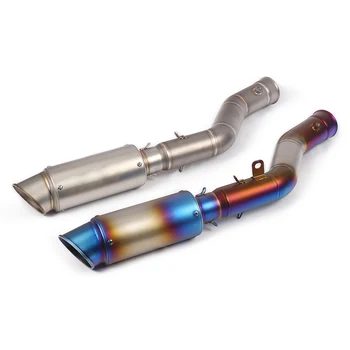 Motorcycle Exhaust For Yamaha R1 YZF-R1 2009 - 2014 Stainless steel Side Row Middle Link Pipe No Motorcycle Muffler Slip-on