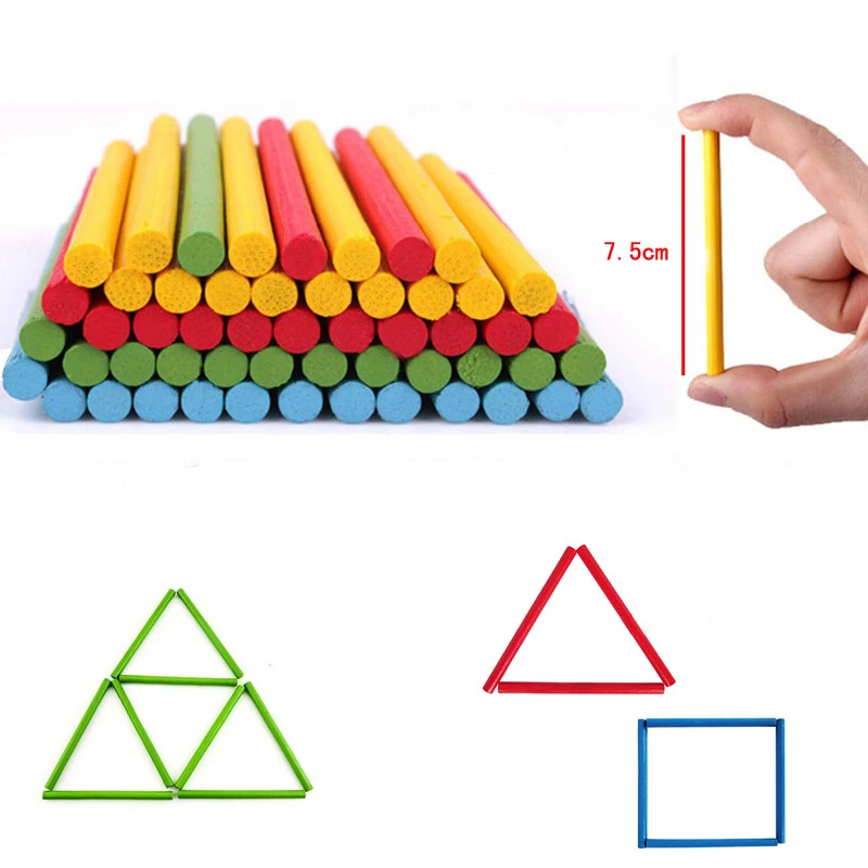 Montessori Toys Math Educational Wooden Toys for Children Early Learning Puzzle Kids Number Counting Sticks Teaching Aids