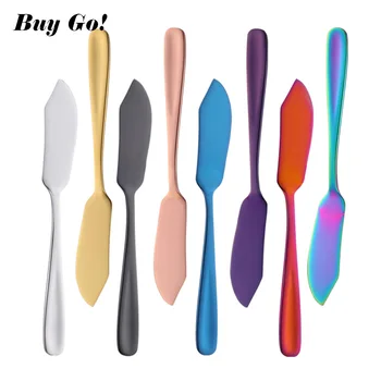 

10PCS Butter Knife Food Grade 304 Stainless Steel Dessert Jam Spreaders Cream Cheese Knife Western Cutlery Breakfast Tool Xmas