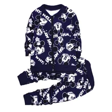 Коллекция года, осенне-зимняя одежда с дизайном «Микки» для мальчиков и девочек, комплект детской теплой флисовой одежды, пальто свитер, штаны Рождественский Костюм