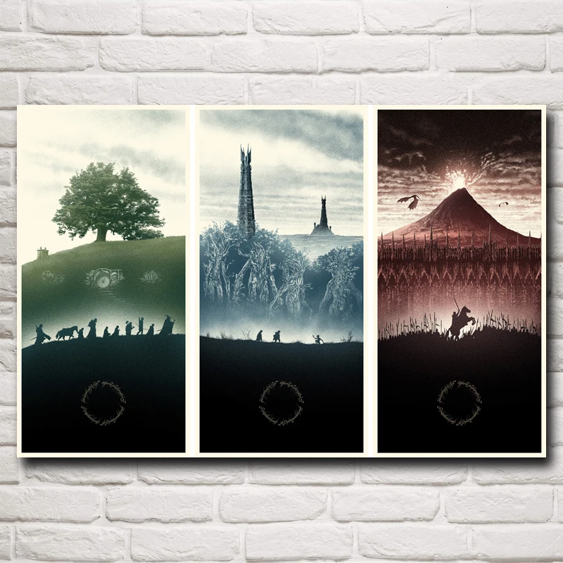 The Lord of the Rings Shire Bag End Isengard Mordor художественный шелковый постер для домашнего декора