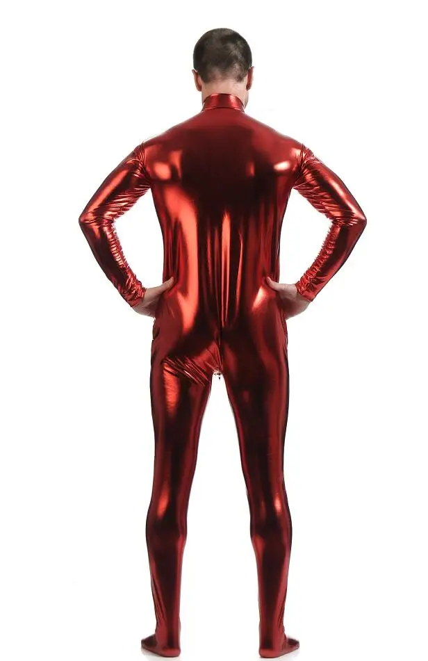 Cosplay&ware Ensnovo Men Latex Suit Black Shiny Metallic Tights Gold Zentai Full Body Unitard Custom Skin Bodysuit Zipper Front -Zentai shop online HTB11Zj0NAzoK1RjSZFlq6yi4VXaI.jpg