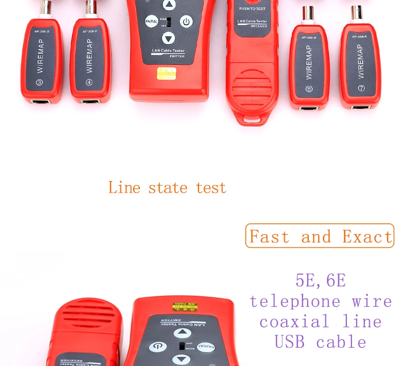 NF-388 многоцелевой сетевой кабель Тесты er трекер с 8 на дальнем конце Домкраты для Тесты Ethernet