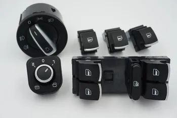

SET For Volkswagen VW Jetta Golf MK 5 6 Plus tiguan passat b6 B7 Mirror Headlight Window Control Adjust Switch Button Knob
