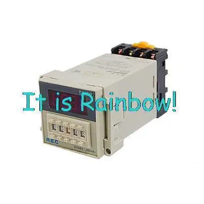 

Free Shipping 0.01s-99h99min 4 Digits Programmable Timer Time Relay DH48S-2Z with Socket