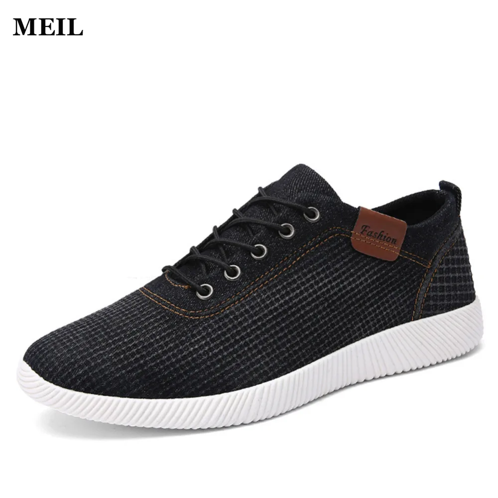 2017 New Summer Brand Denim Casual Men's Flat Shoes Matching Flat ...