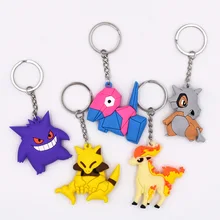 4-7cm 5 Style New Pikachu Keychain Monster Key Holder Go Key Ring Pendant 3D Mini Cubone Porygon Gengar Ponyta Abra 4-7cm 5 Style New Pikachu Keychain Monster Key Holder Go Key Ring Pendant 3D Mini Cubone Porygon Gengar Ponyta Abra