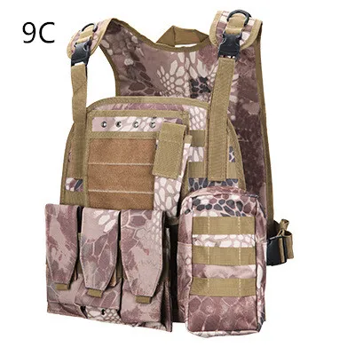 Камуфляж для охоты военный тактический жилет Wargame Body Molle Armor охотничий жилет CS наружное оборудование для джунглей - Цвет: Kryptek Desert