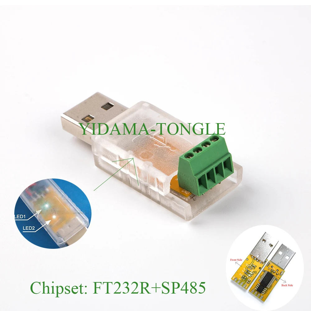 Адаптер USB RS485 переходник с подключением к 4 полюсной клеммной колодке FTDI rs485