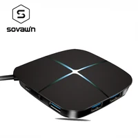 Высокая скорость USB 3,0 хаб комбо-разветвитель адаптер дышать светодиодный зарядное устройство + внешний Micro мощность порты и разъёмы - изображение