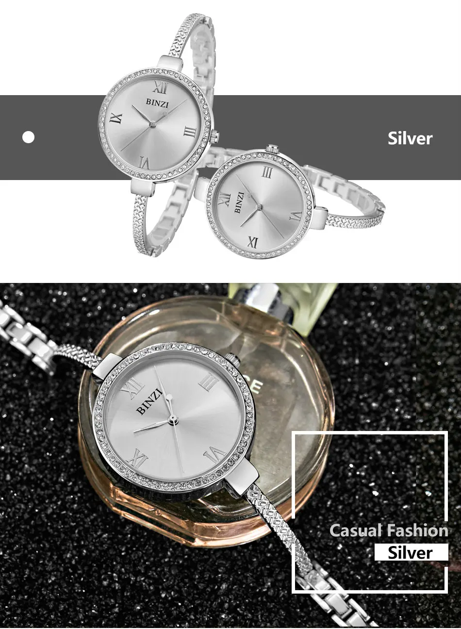 Women Bracelet Watch Ultra Slim Band Creative Wrist Watch relogio feminino Top Brand Luxury Silver Golden montre femme 2018 xfcs (12)