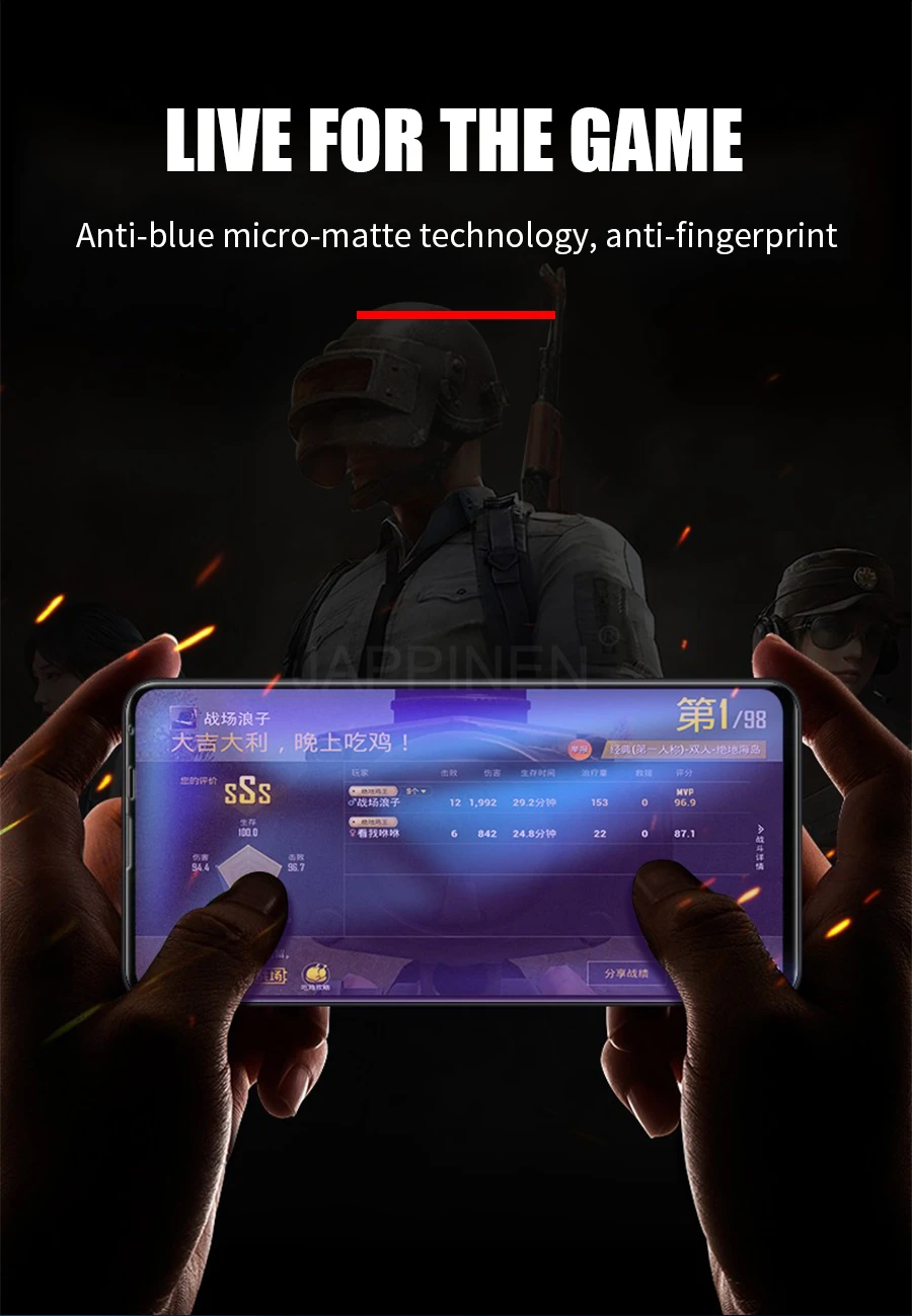 Матовое закаленное стекло для Xiaomi mi 9 SE 8 Lite A2 Red mi Note 6 7 Pro Pocophone F1 S2 6A защита экрана от синего излучения светильник