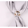 1 PCS Fashion Scarf Ring Wild Pearl Silk Scarf Buckle Clothing Angle Knot Square Scarf Button Scarf Accessories 4