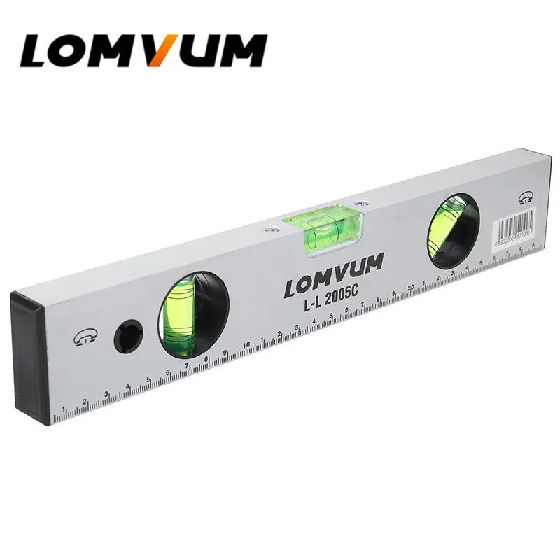 

LOMVUM 300mm High Precision Spirit Level Magnetic High Bearing Ruler Lever Bubbles Rustproof Horizontal Ruler Spirit Level Vial