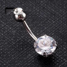 Black White Round Cubic Zircon Body Jewelry Circle font b Belly b font font b Button