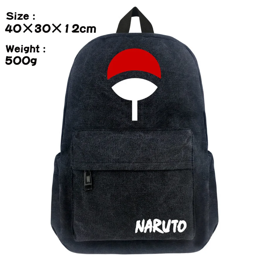 Аниме Наруто студенческий школьный рюкзак повседневный холщовый Sharingan Uchiha