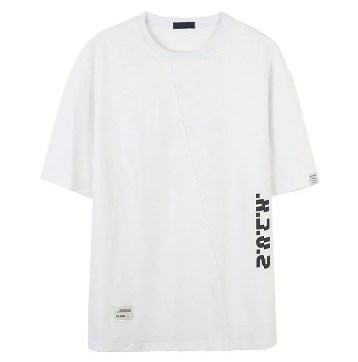 

Mens Casual printed round neck loose linen cotton half sleeve tshirt Male Tee T-Shirts Tops men's hip-hop skateboard T-shirt