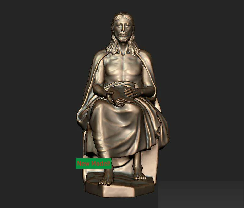 

3D model stl format for cnc machine Jesus sitting