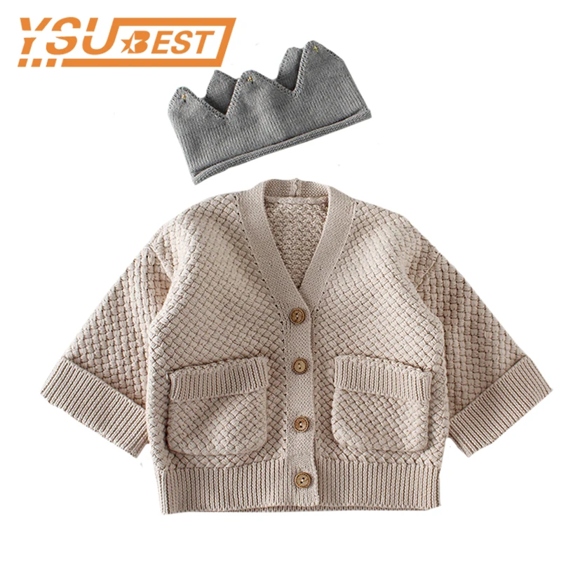 2018 Girls Cardigan Sweaters Baby Girls Winter Clothes Knitted Baby