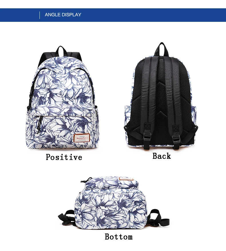 Для женщин Высокое качество Цветочный Рюкзак девочек 14 "ноутбук рюкзак школьный Тетрадь Водонепроницаемая дорожная сумка рюкзак для