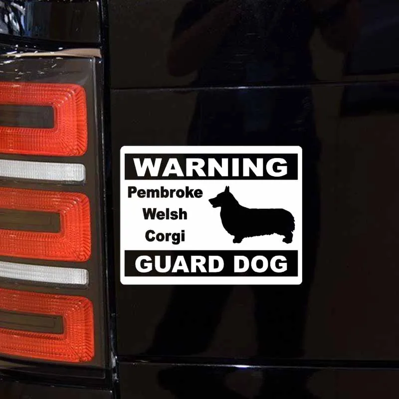 YJZT 15 см * 11 4 Pembroke Welsh Corgi Guard Dog Предупреждение Car наклейка черный/серебристый C2 3210|car